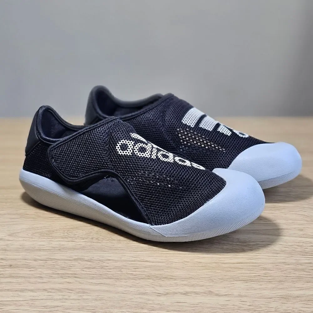 Adidas Altaventure Sport Swim Sandals Water Shoes Oreo Black Grey White 2Y New